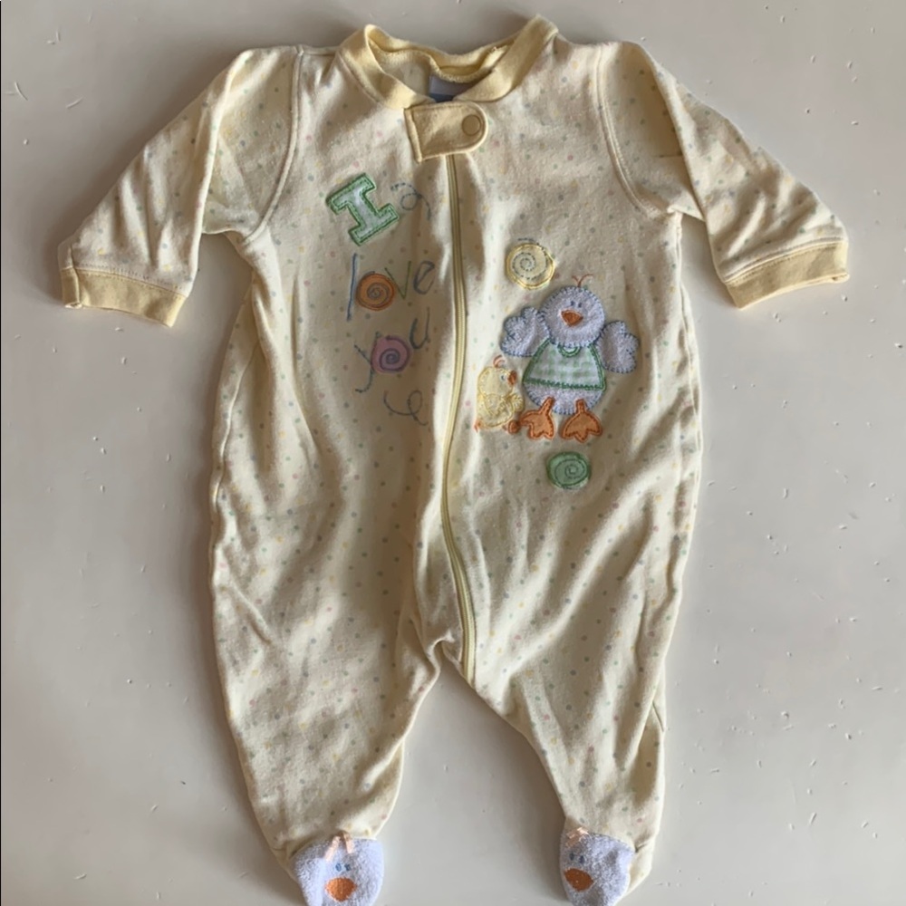 Just Born Yellow Baby One Piece with Duck Design 6-9 months
